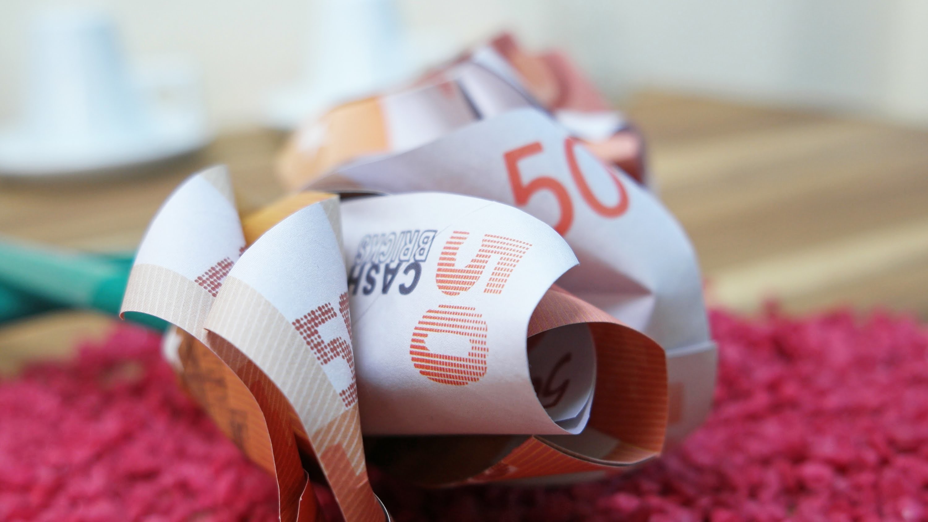 Geldscheine falten Rose, Geldgeschenk zur Hochzeit, DIY Origami Tutorial Deutsch TrauDirWasZu, My