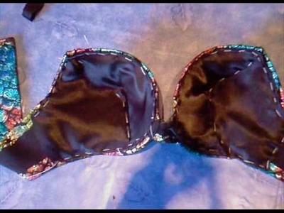 Bildertutorial BH mit neuem Stoff beziehen.Nähanleitung