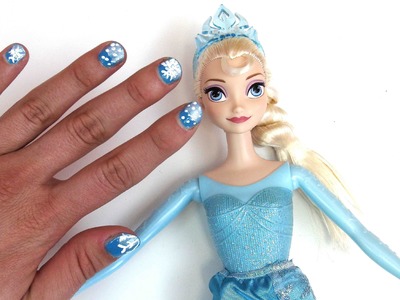Disney Princess nail art tutorial - DIY Nageldesign Disney Eiskönigin - Inspiriert von frozen