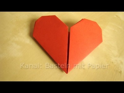 Herz Falten - Anleitung für Origami Herz - Geschenkideen basteln