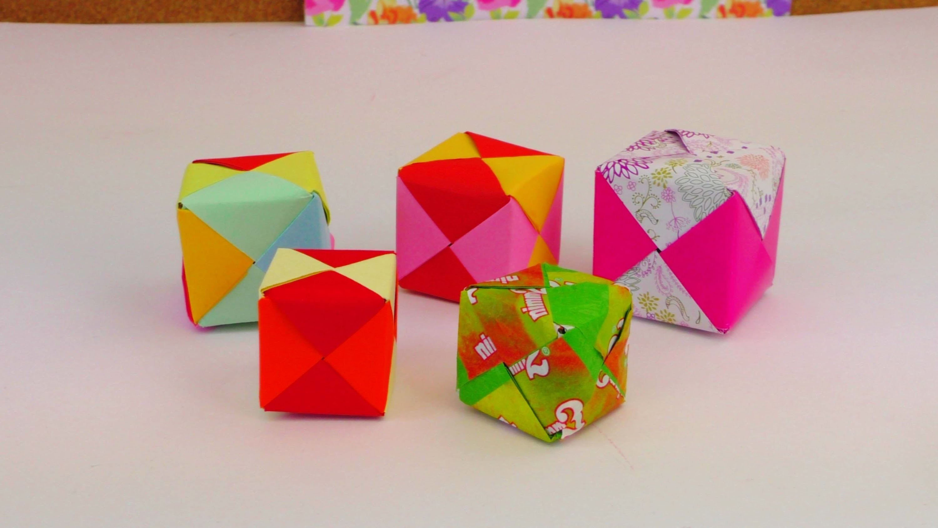 ORIGAMI WÜRFEL DIY. Cube Origami Tutorial How To. Würfel Falten Anleitung deutsch
