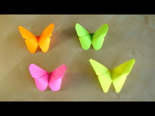Basteln: Origami Schmetterling falten. Basteln mit Papier. Bastelideen