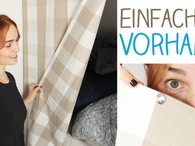 DIY Vorhang mit Druckknöpfen anbringen? ohne Stange.Schiene - Nische verstecken - Briefecke nähen