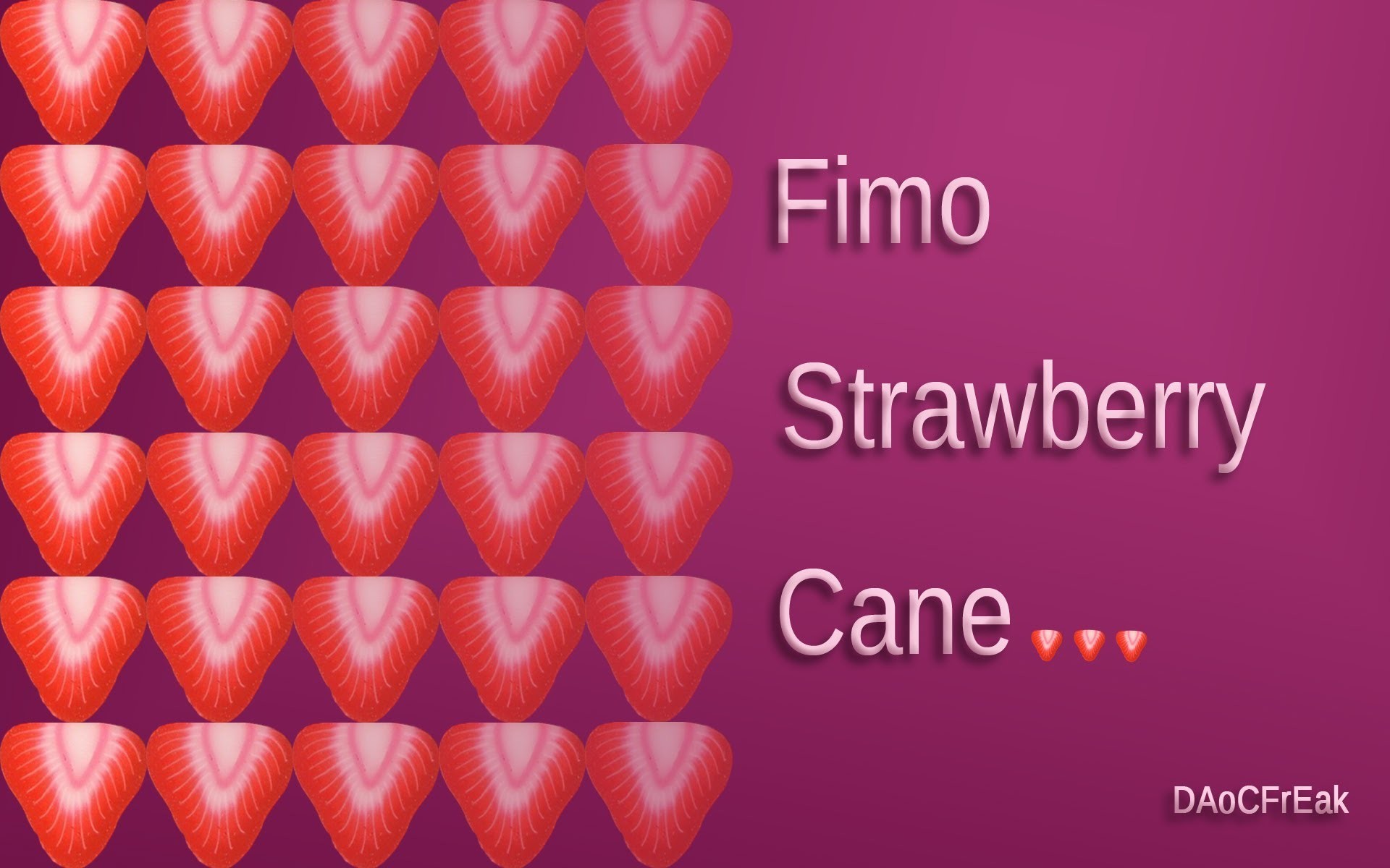 FIMO Cane Erdbeere: Polymer Strawberry Cane - Tutorial [HD.deutsch] (EN-Sub)