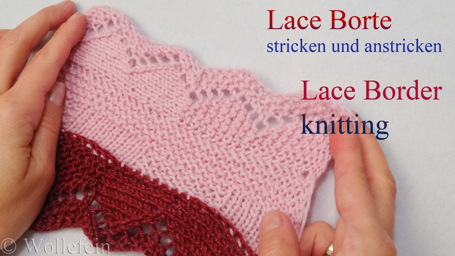 Lace Bordüre stricken und anstricken - Knitting on Lace Border 2