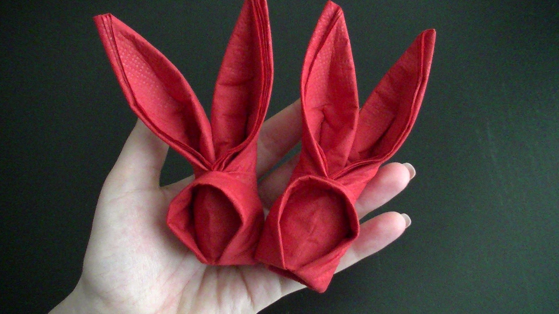 Origami Hase aus Servietten zu Ostern - sehr schnell gemacht - Freude für Kinder :-)