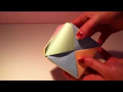 Origami Würfel selber machen - Faltanleitung Papier Würfel