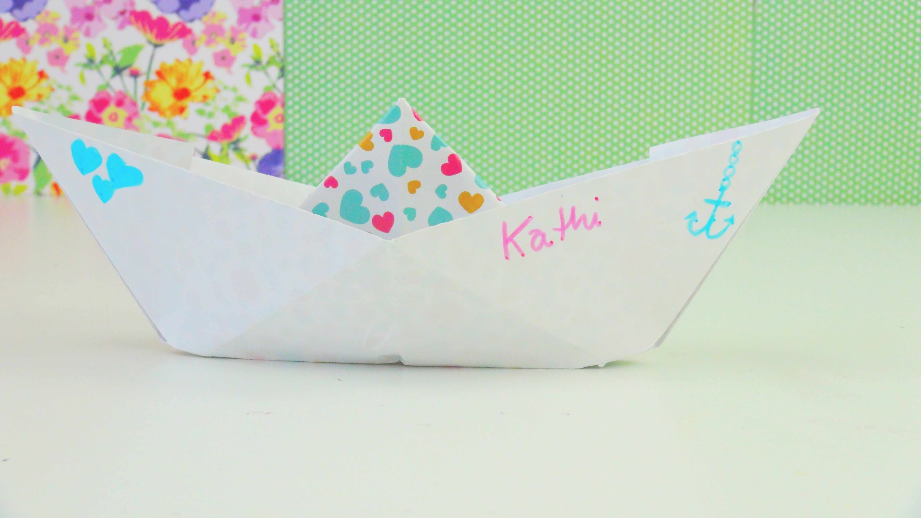 Wie falte ich ein Papier Schiff. Schiffchen? Origami DIY Papier Schiff. Paper Ship| deutsch
