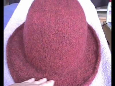 Der gestrickte Filzhut, knitted felthat