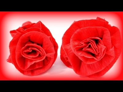 DIY Rose aus Krepppapier | Rose basteln | Geschenke basteln | Muttertagsgeschenk | Tutorial deutsch