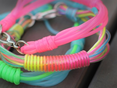 DIY Scoubidou-Armband für den Sommer - gewickelt - super easy