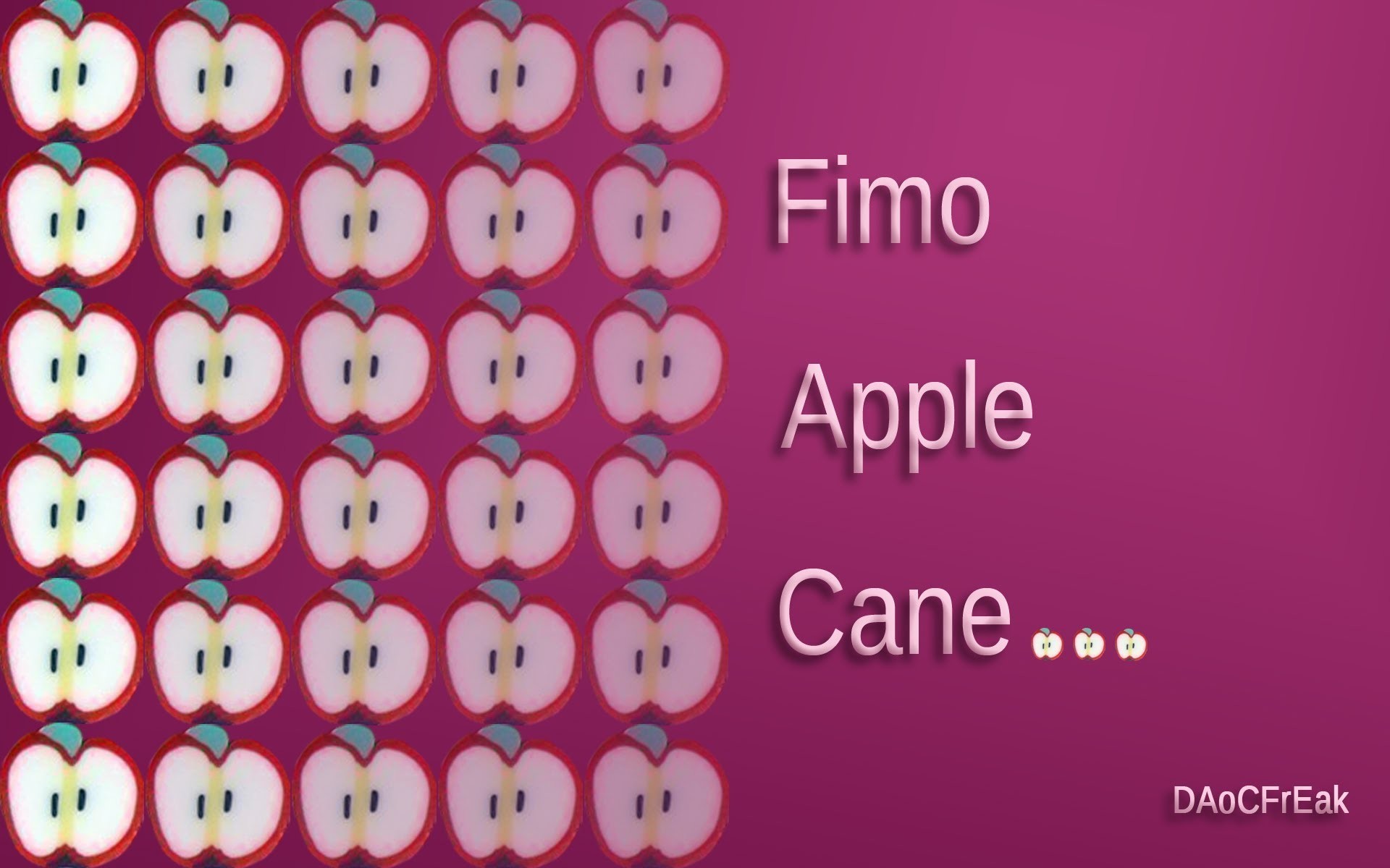 FIMO Apfel-Cane: Polymer Apple-Cane - Tutorial [HD.deutsch] (EN-Sub)