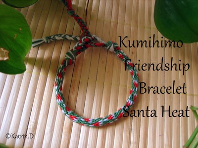 Kumihimo Friendship Bracelet Santa Hat
