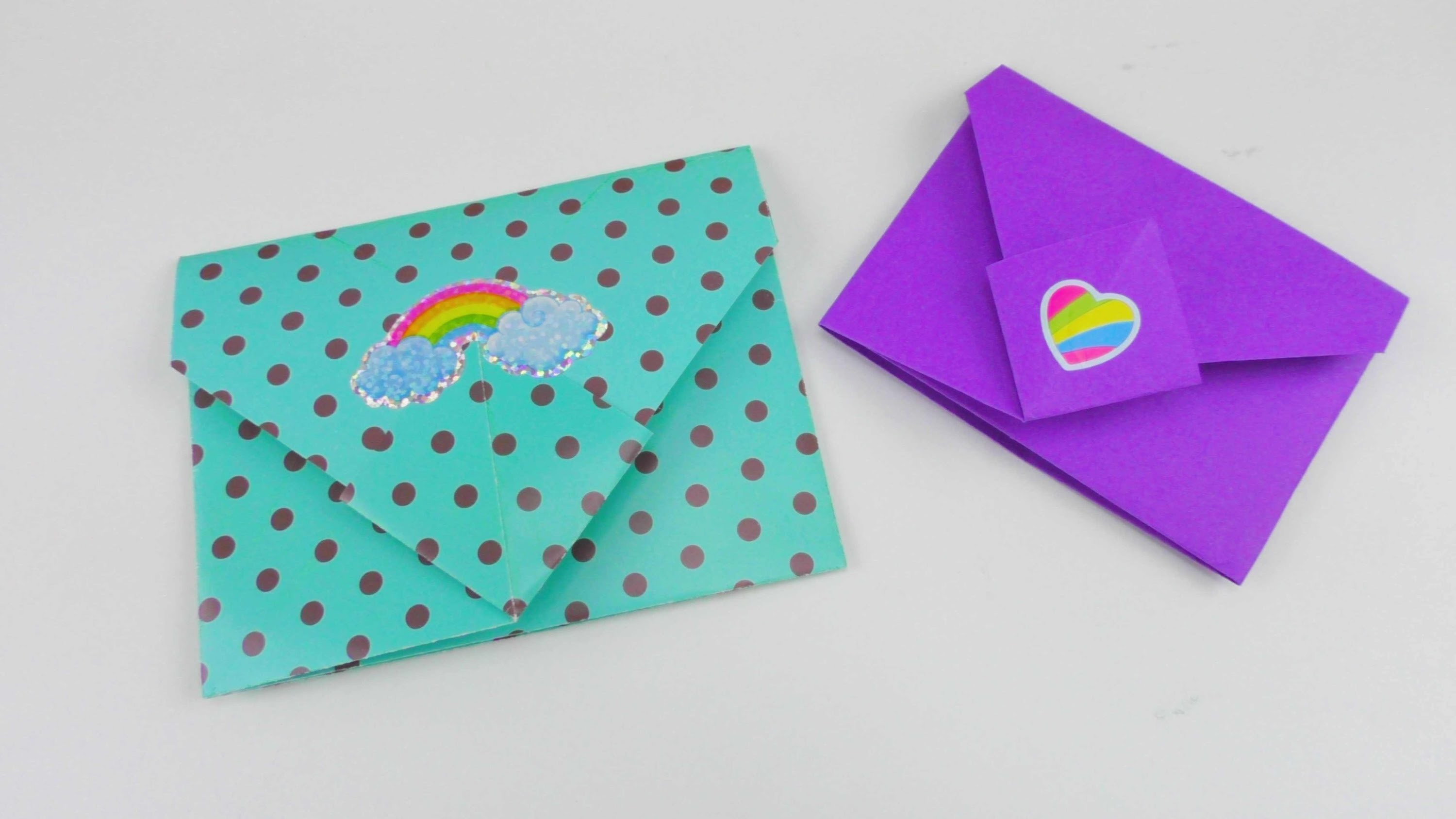 Origami Briefumschlag falten DIY. Bunte Briefchen falten ganz einfach Tutorial | deutsch