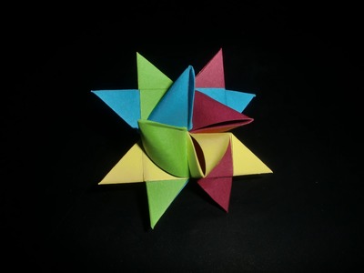 Origami German Star: Bunter Fröbelstern - Tutorial [HD.deutsch]