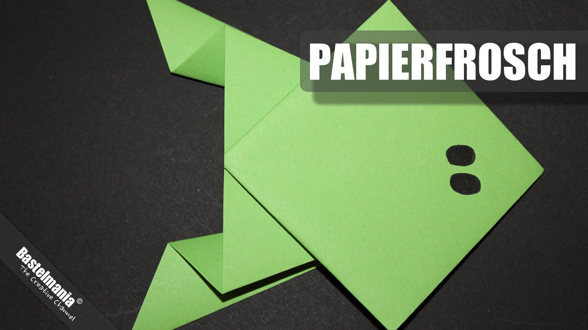 Papierfrosch. Paper Frog. Origami. Papierfrosch falten