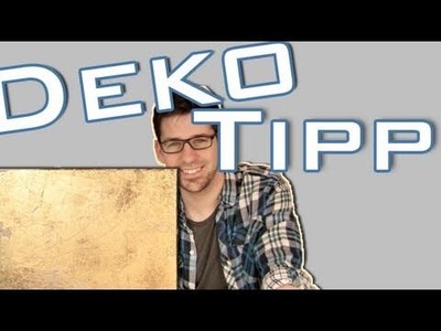 DIY Deko Tipp. Goldenes Wandbild Tutorial