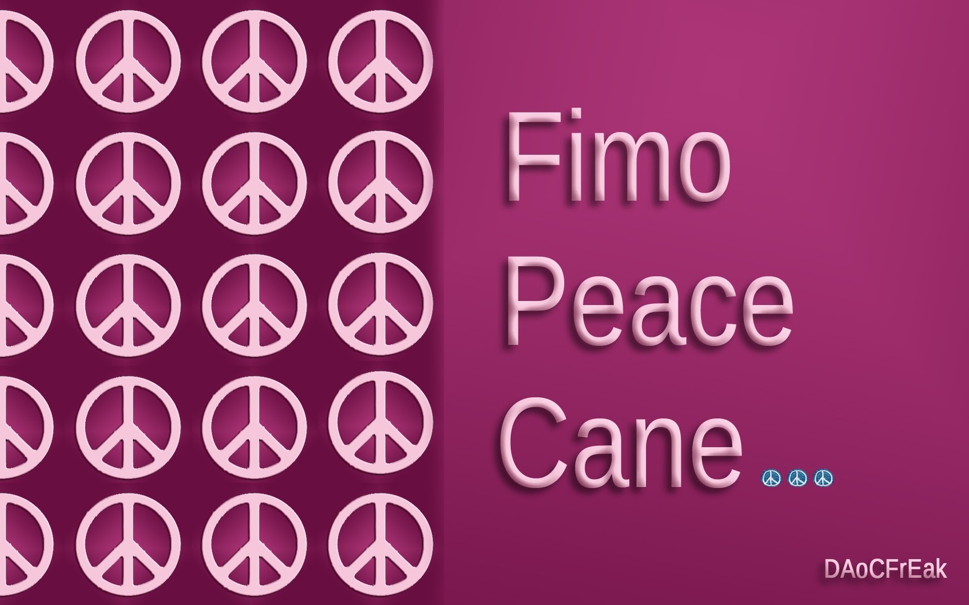 FIMO Friedens-Cane: Polymer Peacesign - Tutorial [HD.deutsch]
