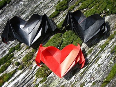 Origami ♥ Bat-winged Heart ♥