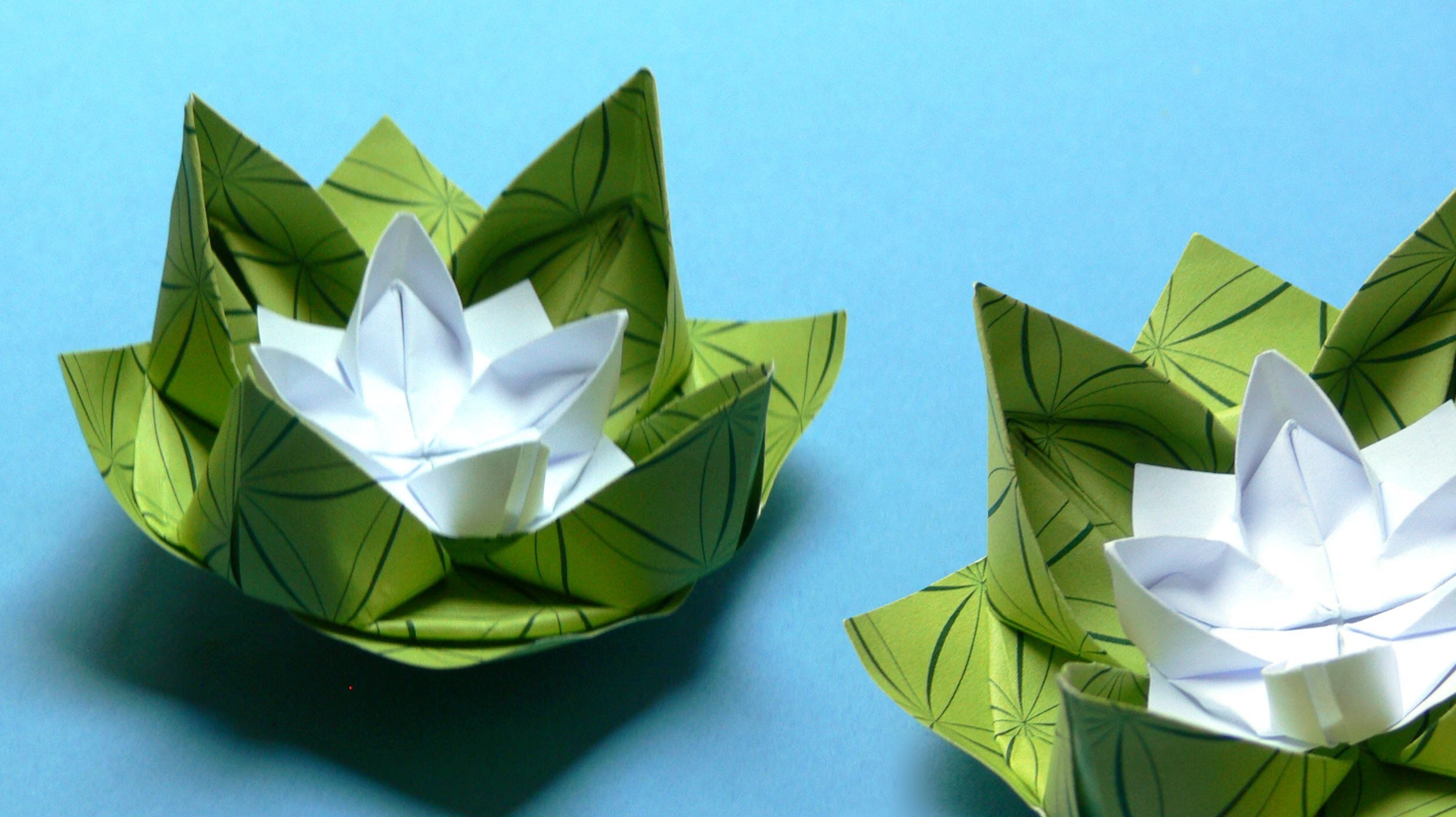 Origami Blumen falten - #02 Seerose