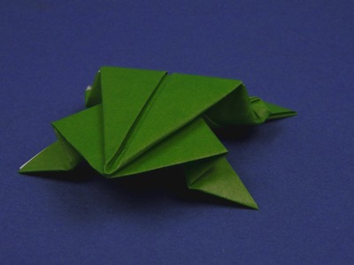 Origami Frosch - Faltanleitung
