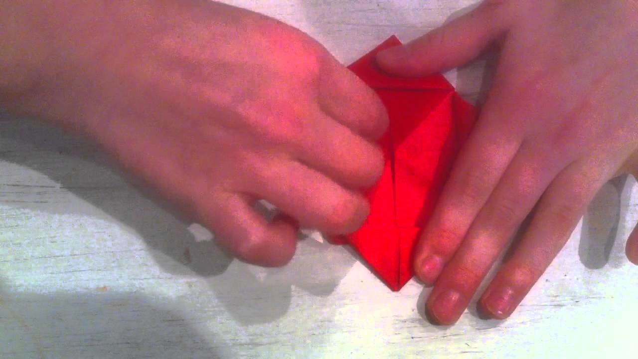 Origami Rose basteln. Rose falten