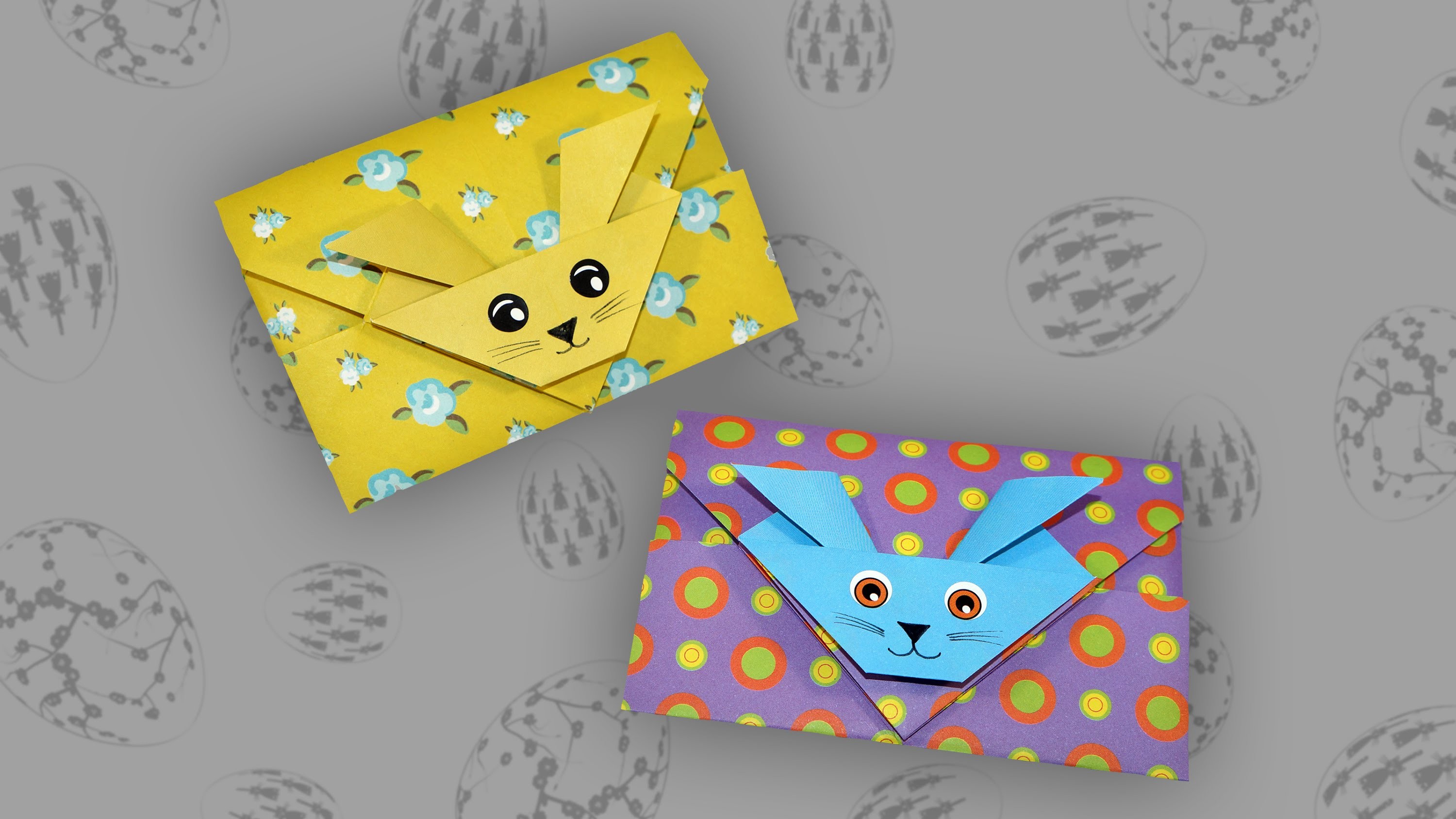 Origami Umschlag (Osterhase): Envelope - Faltanleitung (Live erklärt)