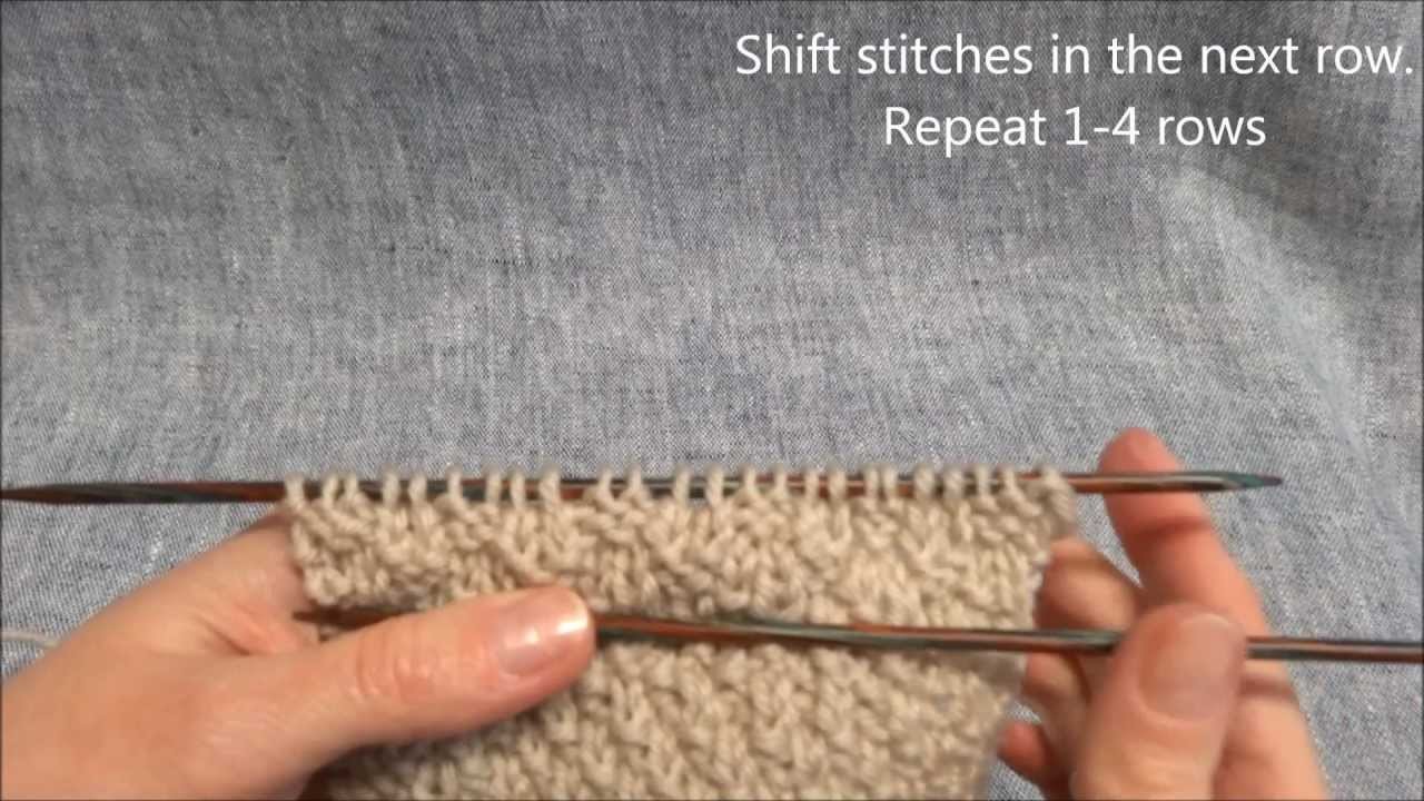 Schachbrett Strickmuster - Basket or Checkered Knitting Stitch - Stricken lernen-Learn how to knit