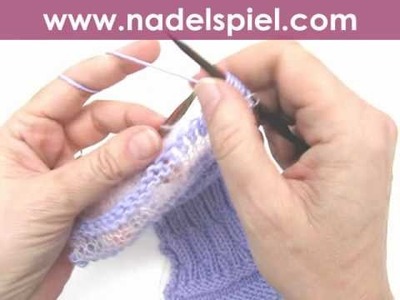 Stricken * Materialmix * Querrippen auf Transparent