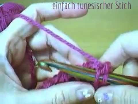Tunesisch Häkeln (langsam_step by step_slow-motion) Tunisian Crochet