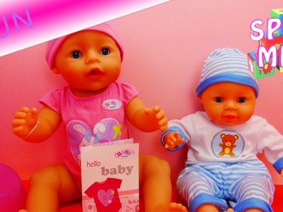 Babypuppen Spielzeug Vergleich. Laura Sun von Simba und Hello Baby Born von Zapf Creation
