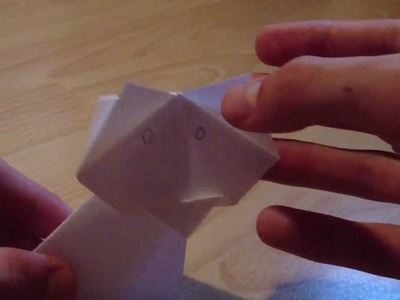 Bastelanleitung Katze - Origami Katze. Papier Katze