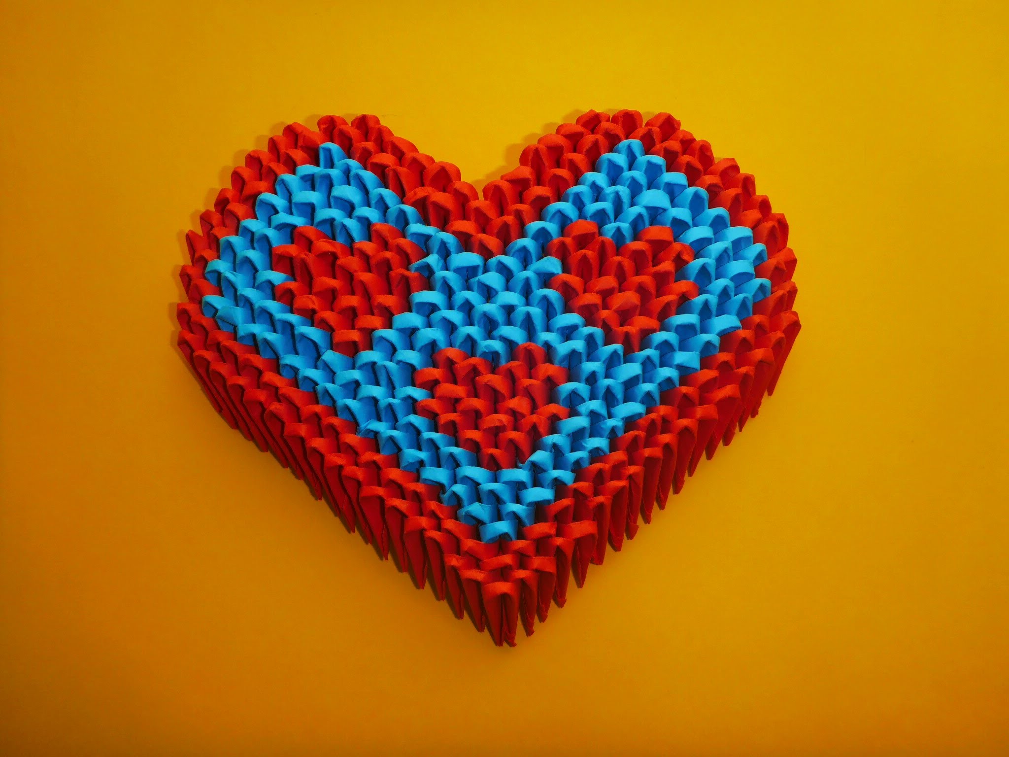 DIY Origami 3D Herz, Geschenk zum Vatertag, Geburtstag, Father´s day Gift Ideas Heart Tutorial