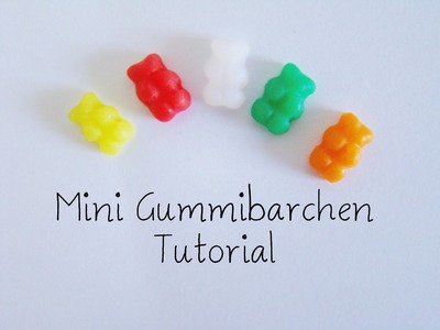 [Fimo] Mini Gummibärchen Fimo Anleitung. Miniature gummybears polymer clay tutorial  | Anielas Fimo
