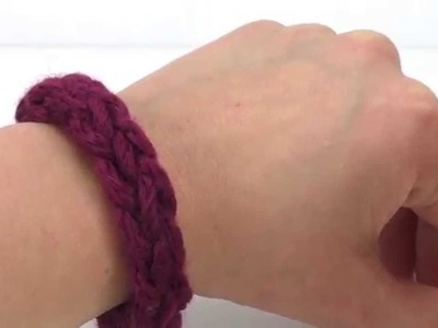 Fingerstricken mit 3 Finger - einfaches Armband aus Wollresten - einfach und schnell