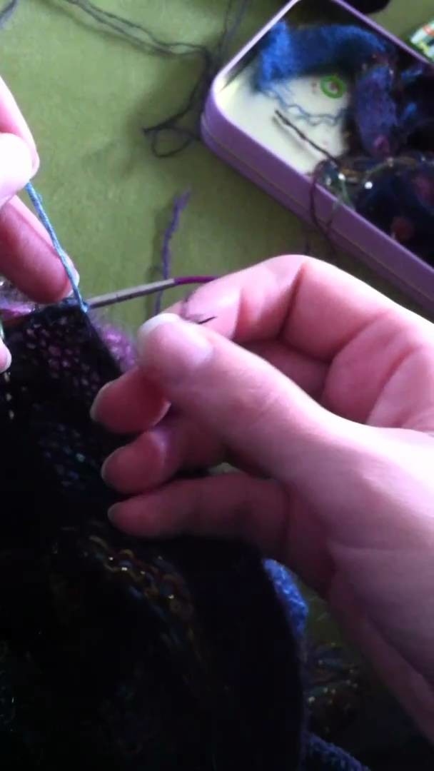 Garnwechsel bei der Klimt - Tunika