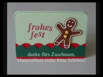 Karte: Weihnachten Nr. 3 (Lebkuchenmann)