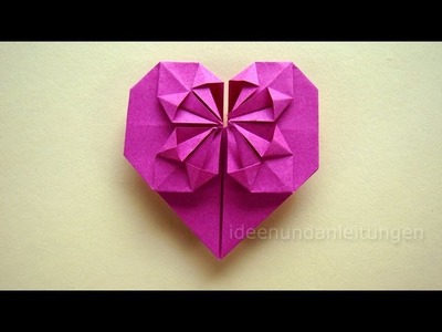 Origami Anleitung: Herz falten - Geschenk selber falten mit Papier z.B. für Freundin