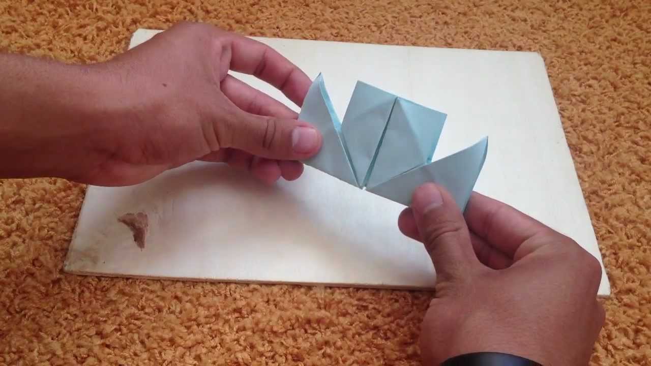 Origami Dampfer - Faltanleitung für Papier Dampfer