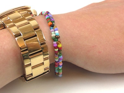 Perlenarmband selber machen - Armband aus Perlen - DIY Schmuck - Bunt und Einfach