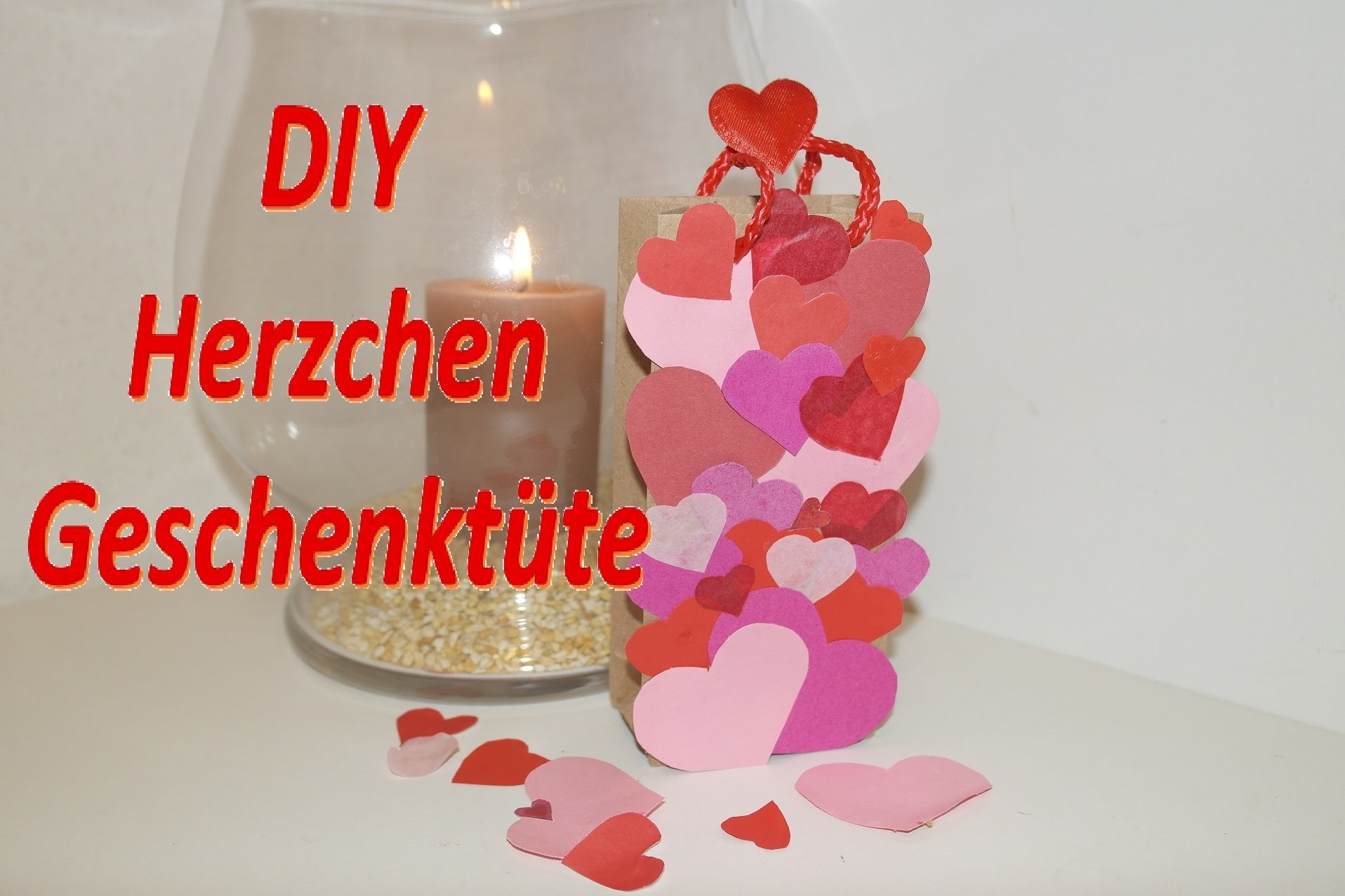 DIY Geschenktüte zum Valentinstag! Wie bastle ich eine Papiertüte! DIY Valentine`s Day paper bag
