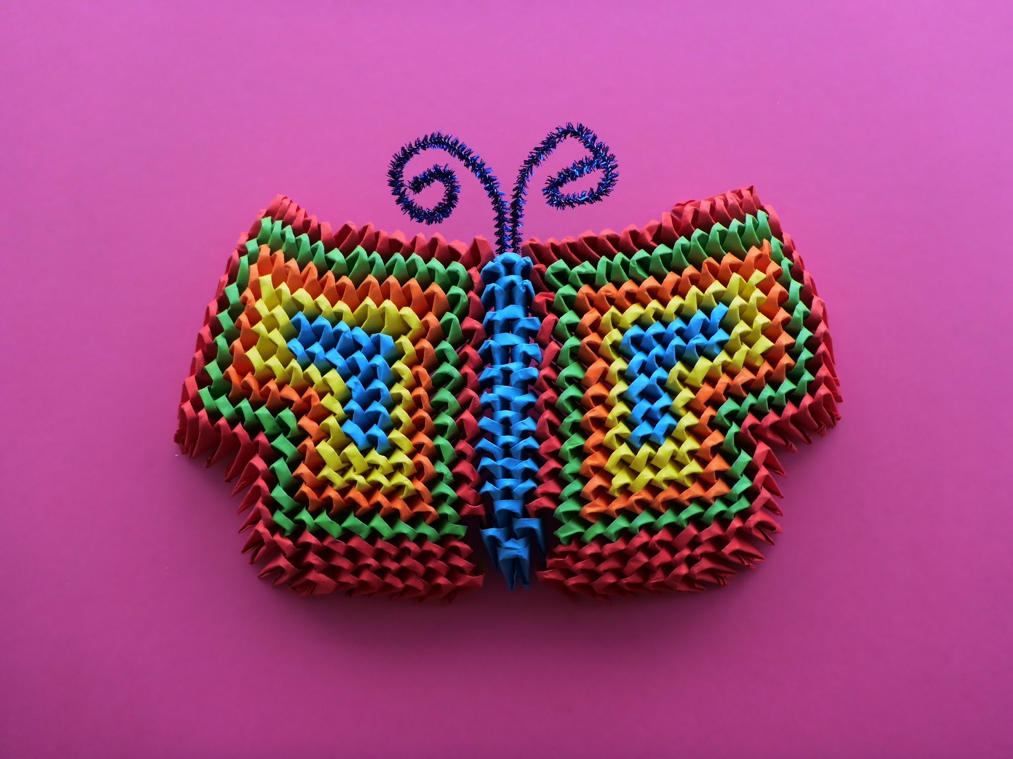DIY Origami 3D Schmetterling Herz  Geschenk Gift Ideas Heart Tutorial Anleitung