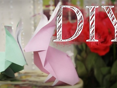 DIY Origami Hase - last minute Oster Deko - schnell, einfach