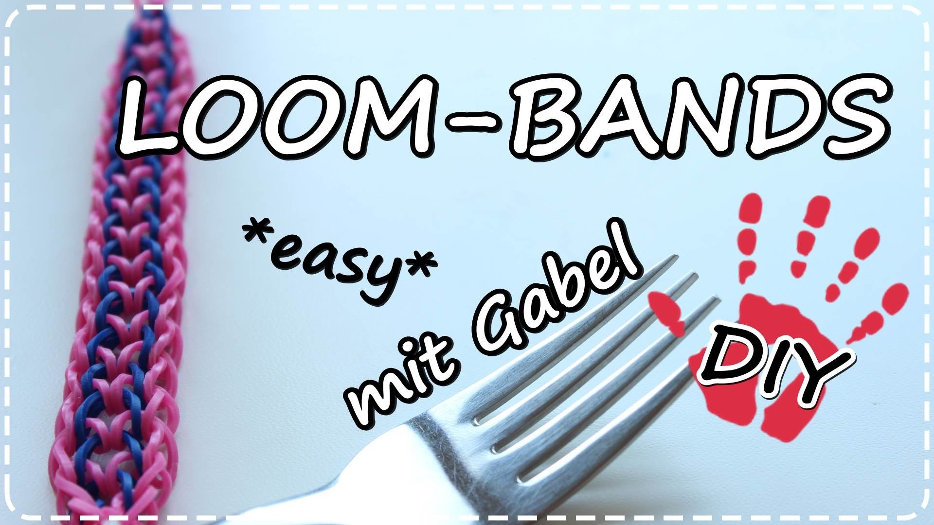 DIY- Rainbow LOOM BANDS mit GABEL | Herz-Armband | Easy Tutorial