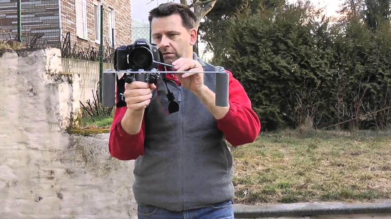 DIY Shoulder Rig erste Vorstellung mit montierter Canon 7D