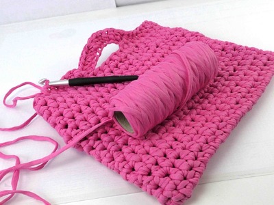 Handtasche häkeln - Häkelanleitung Tasche deutsch - crochet bag tutorial - pink