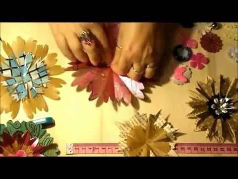 MitChristineCreativ Papierblumen basteln - Vintage Scrapbooking