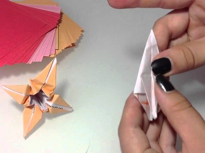 Origami Lilie falten. Papier Lilie - Faltanleitung