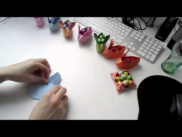 Origami Osterhasenkörbchen