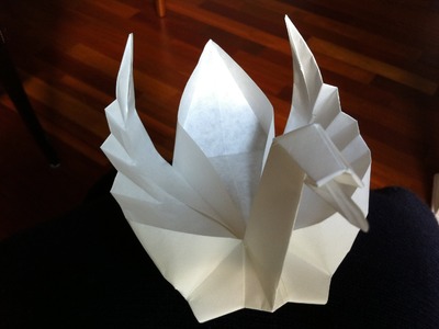 Origami Schwan swan cygne cigno Faltanleitung